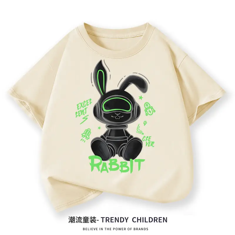 Kids Rabbit Graphic T-Shirt Green 2026 - Image 4