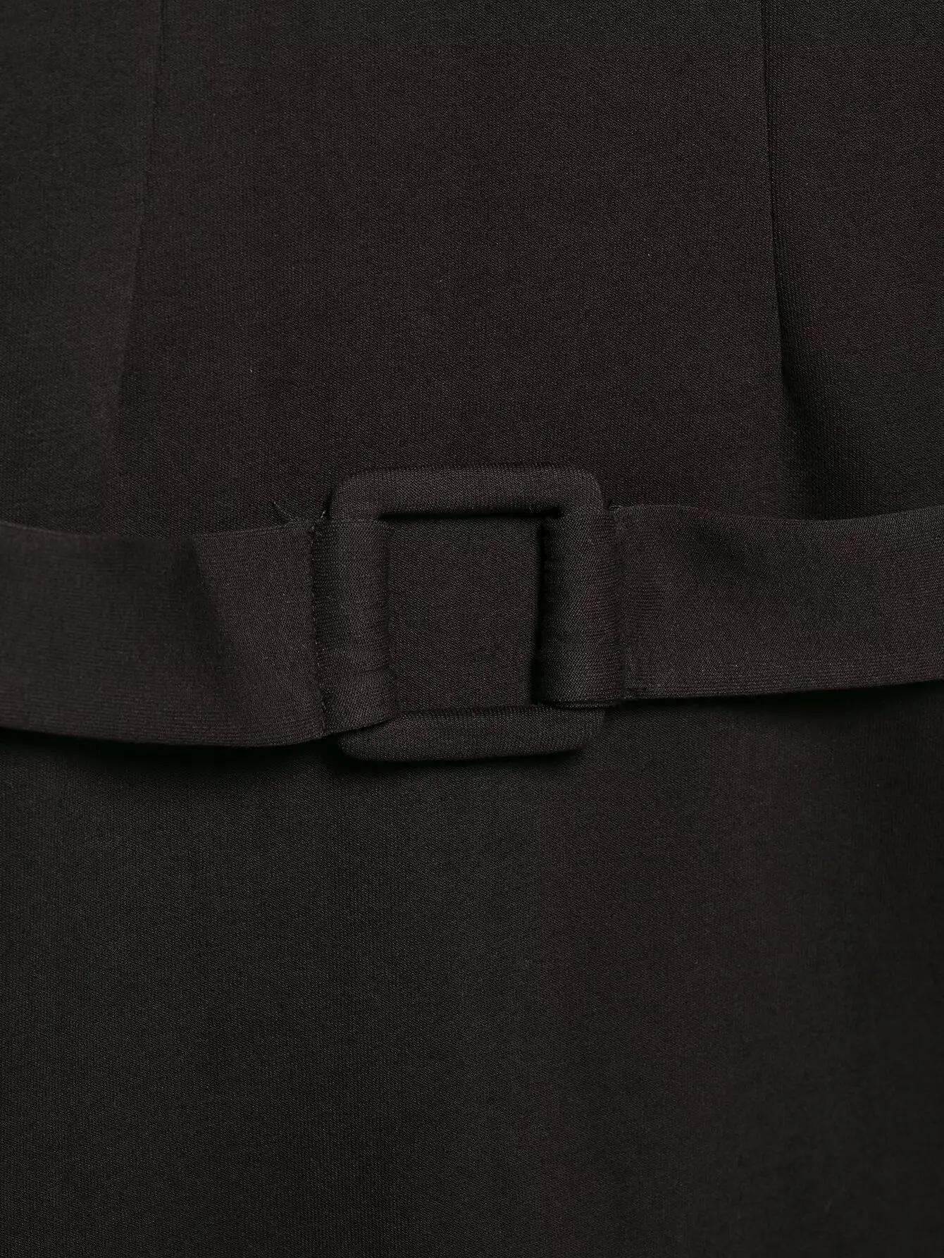 Black Square Neck Belt Short Dress for Women — feature 10