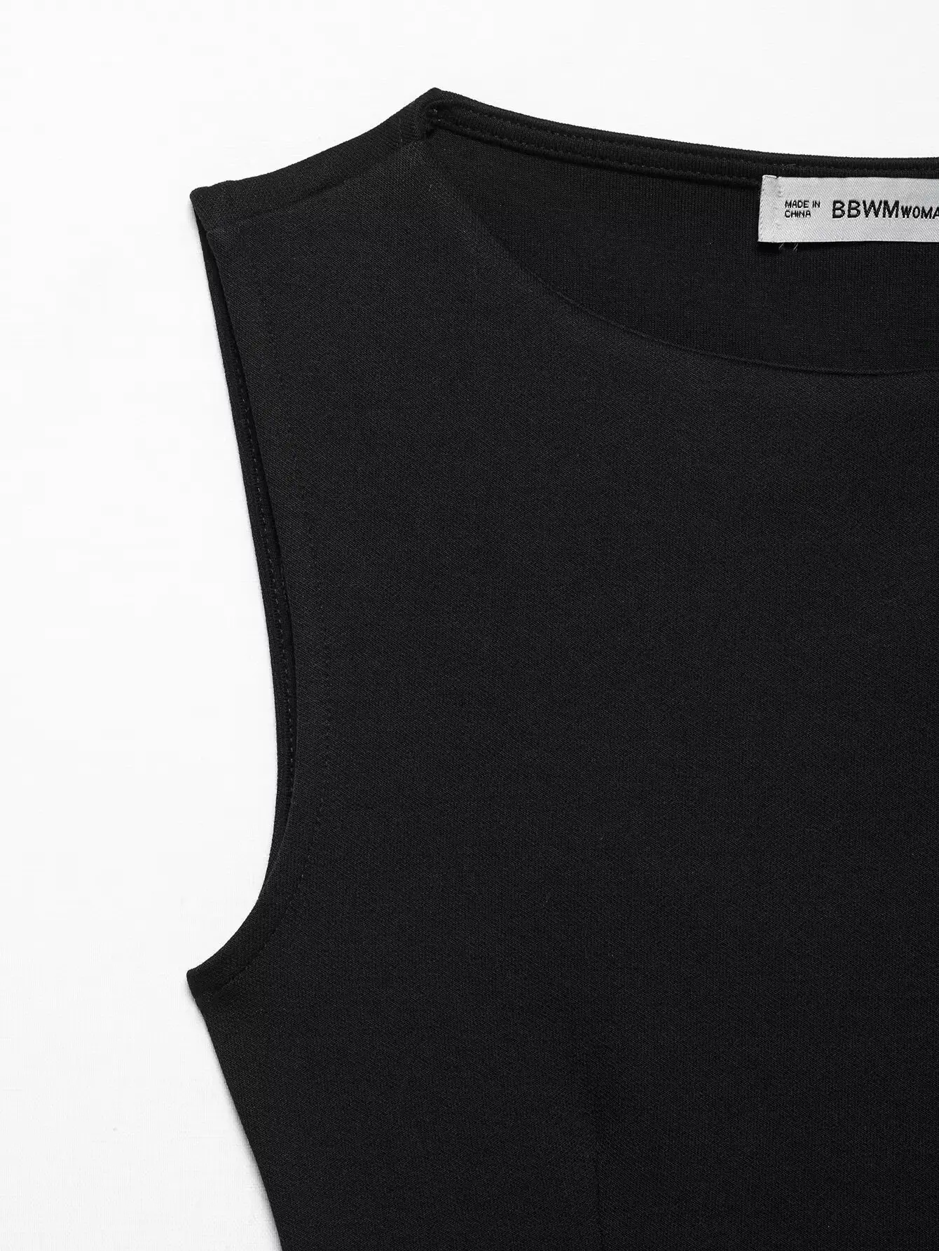Black Square Neck Belt Short Dress for Women — feature 24