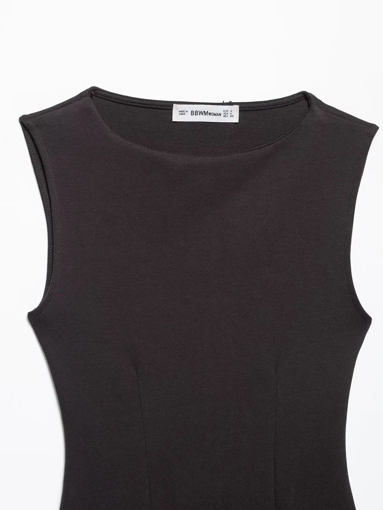Black Square Neck Belt Short Dress for Women — feature 7