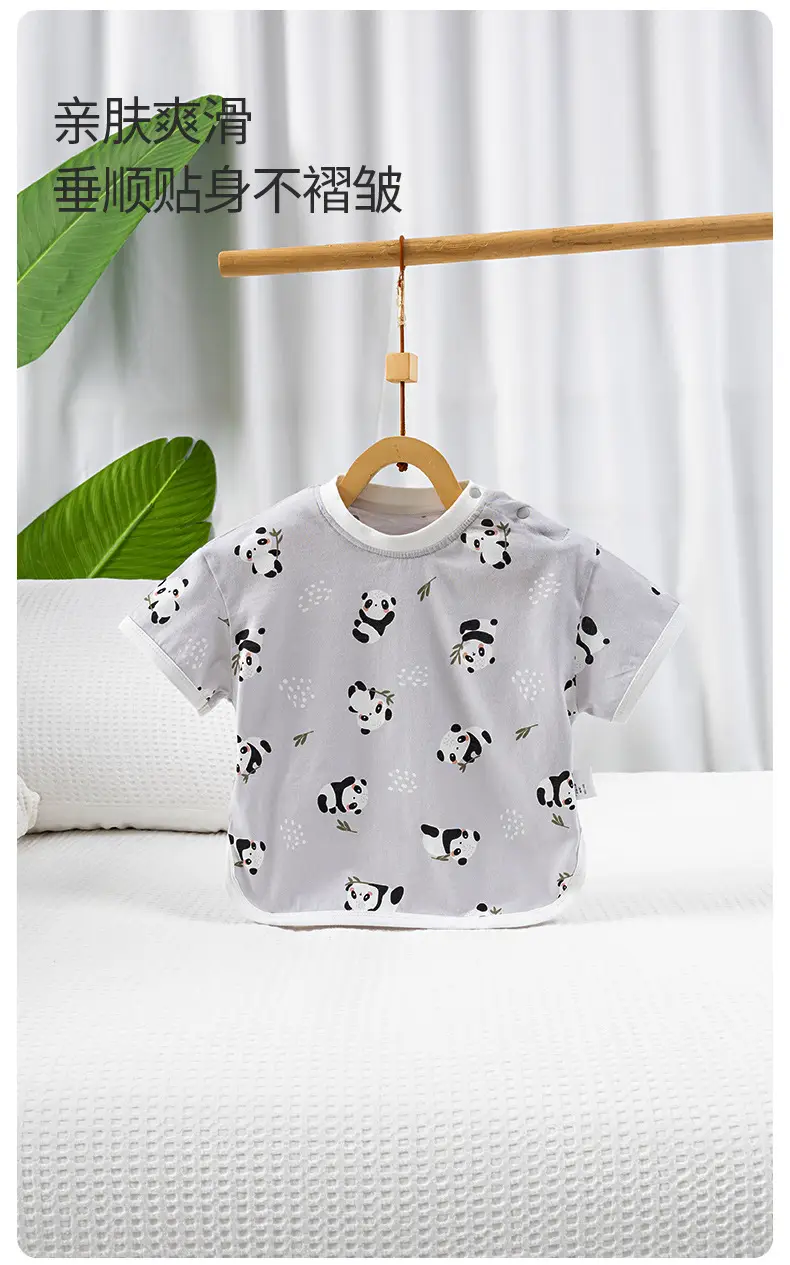 Baby Cotton Cartoon T-shirt White Summer Thin — feature 7