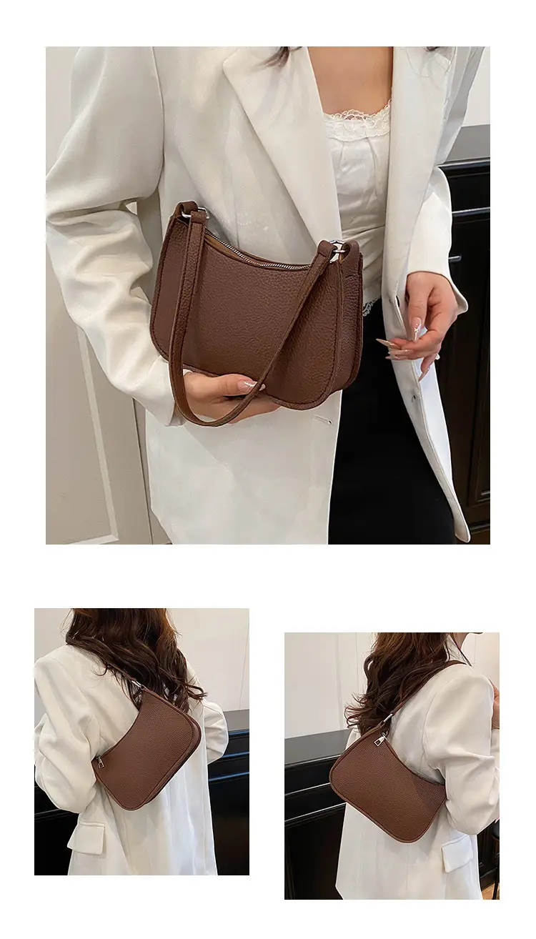 Women's Tan Leather Shoulder Bag Large Capacity 2025 — feature 21