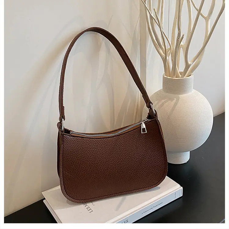 Women's Tan Leather Shoulder Bag Large Capacity 2025 - Image 3