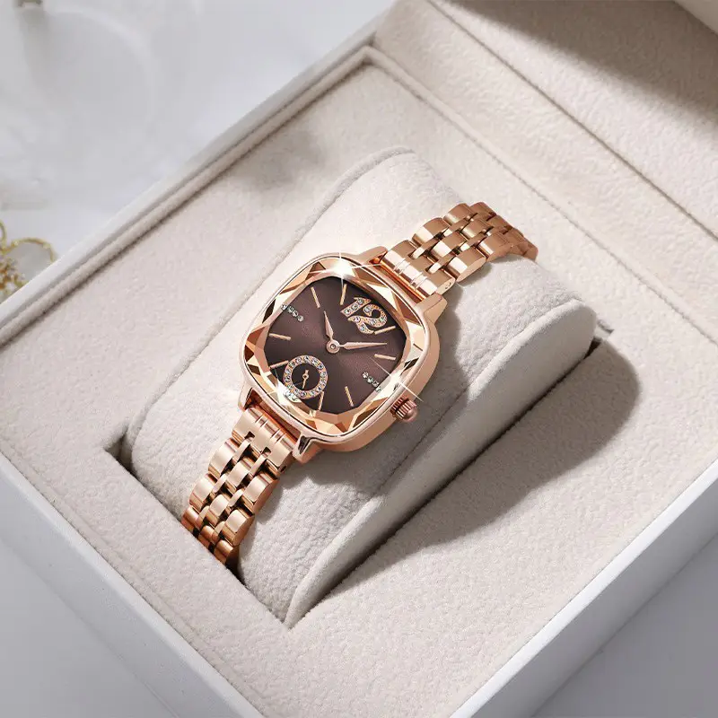 Rose Gold Star Watch for Women with Diamond Bracelet — feature 2
