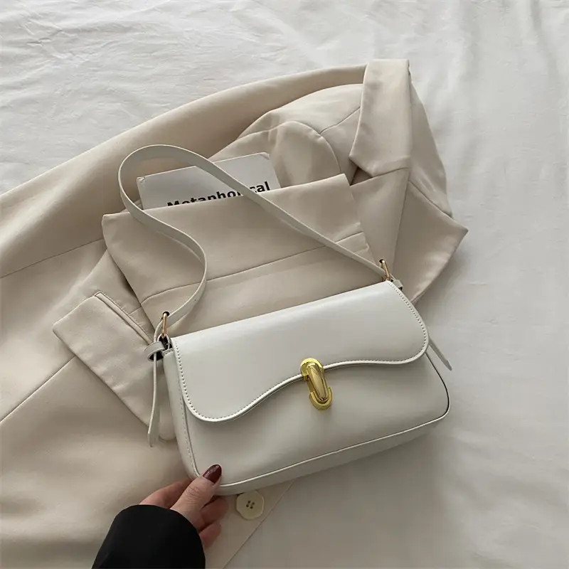 White Leather Crossbody Bag for Women 2025 - Image 2
