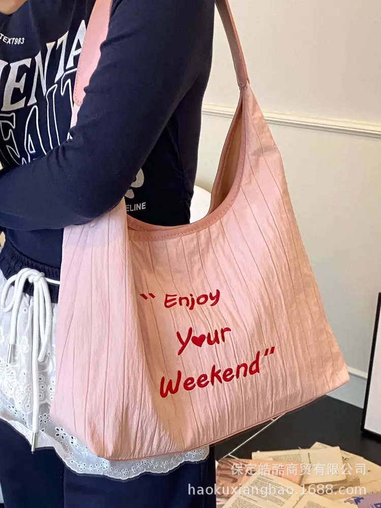 Canvas Shoulder Bag Lazy Style 2025 Large Capacity Women