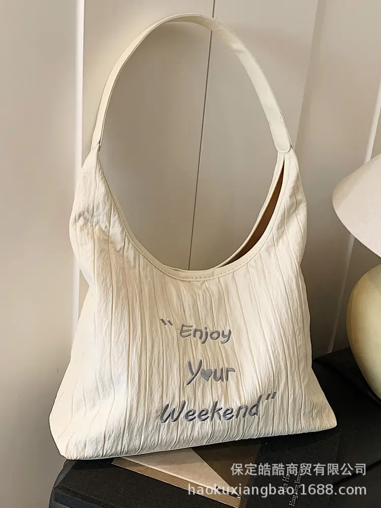 Canvas Shoulder Bag Lazy Style 2025 Large Capacity Women