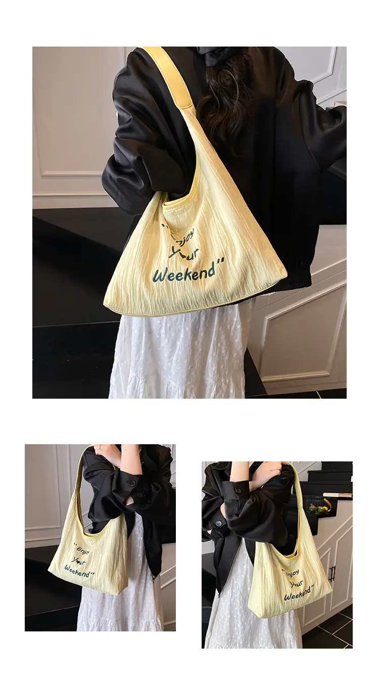 Canvas Shoulder Bag Lazy Style 2025 Large Capacity Women — feature 13