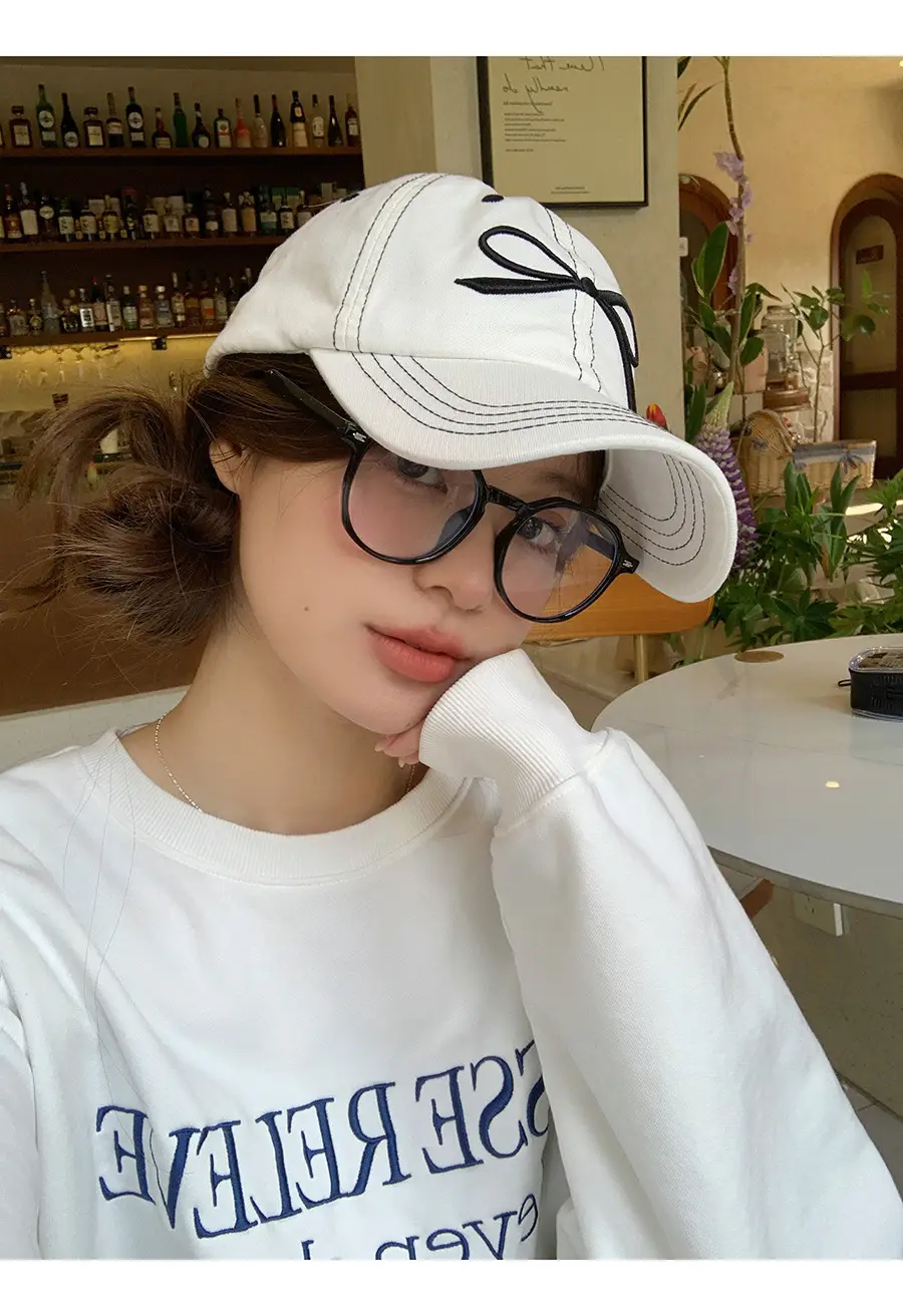 Women's Blue Bow Cap Casual Summer Baseball Hat — feature 14