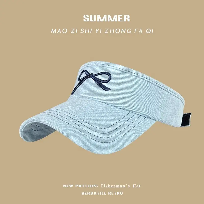 Women's Blue Bow Cap Casual Summer Baseball Hat - Image 5