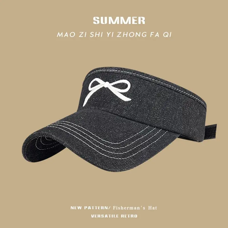 Women's Blue Bow Cap Casual Summer Baseball Hat - Image 8