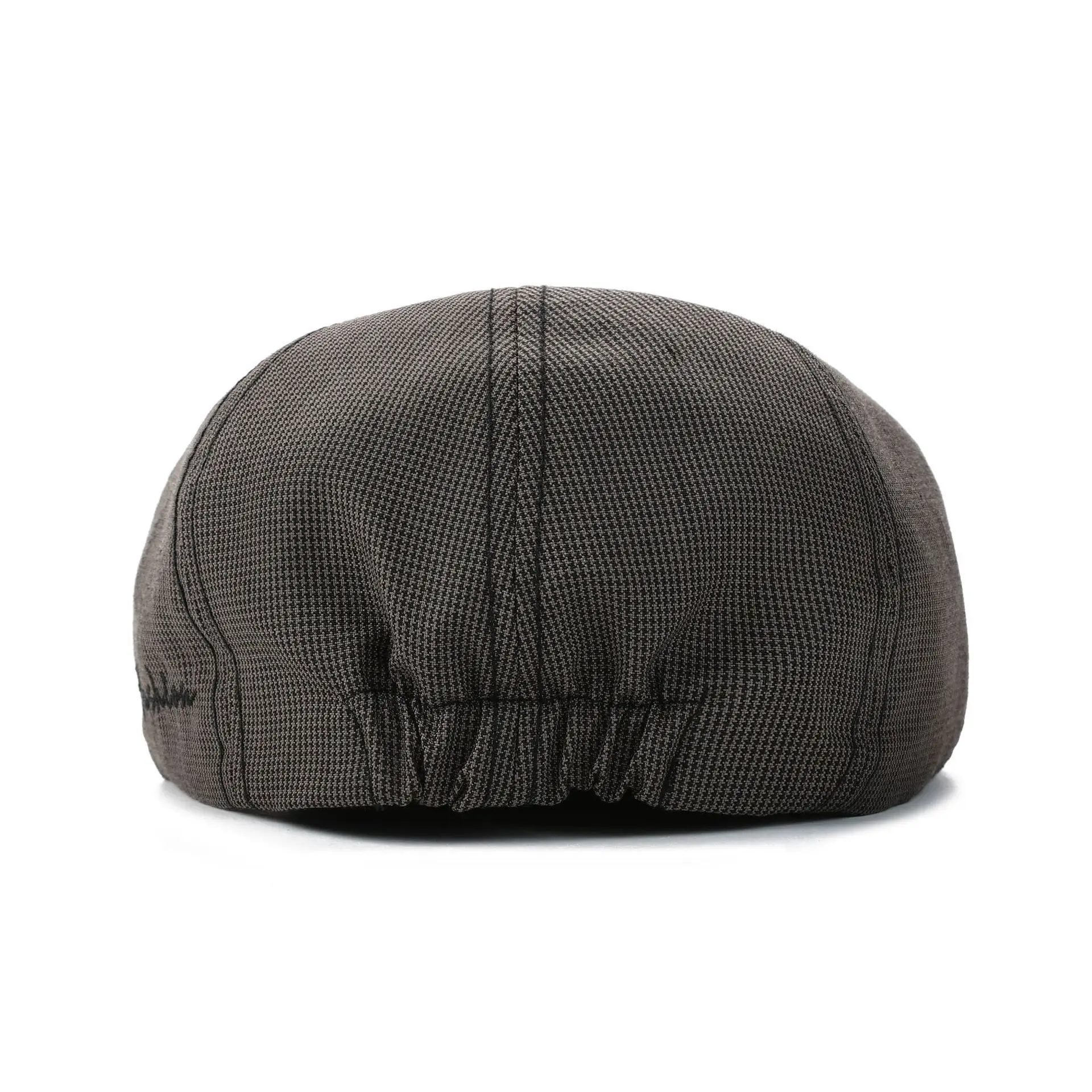 Men's Gray Duckbill Cap All Season Houndstooth Pattern — feature 15
