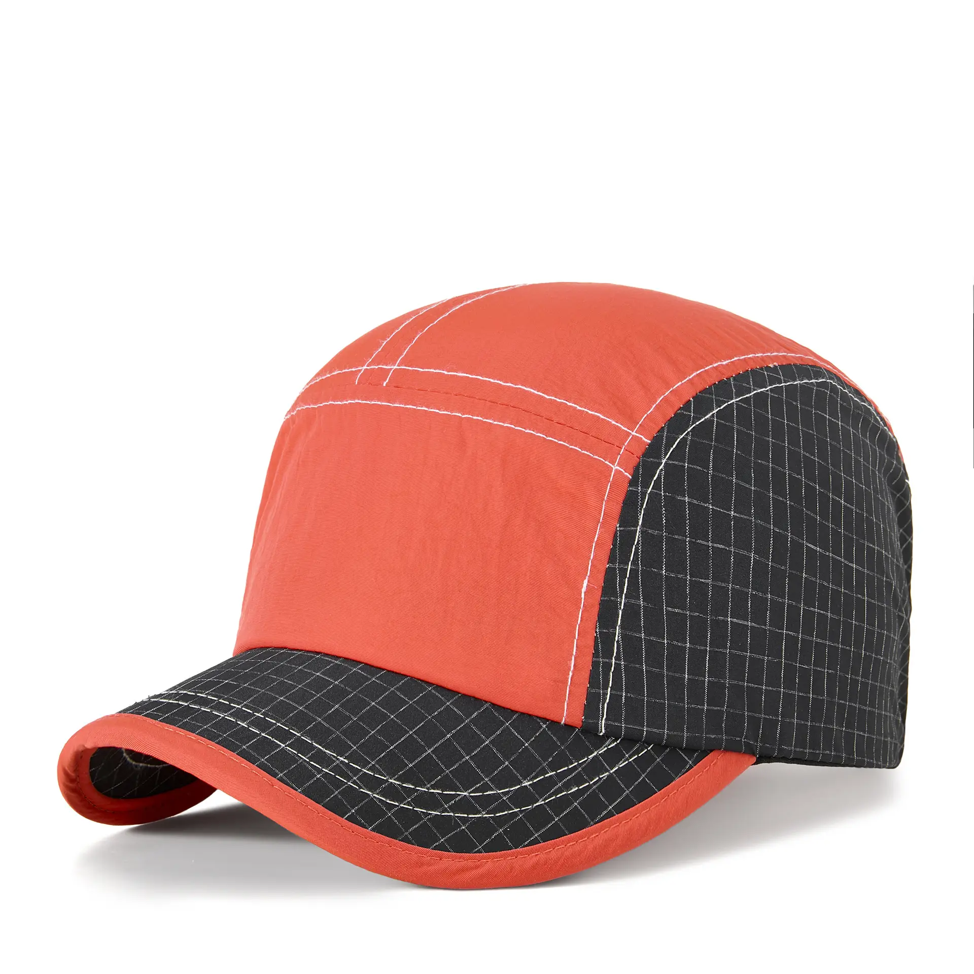 Men's Blue Grey Baseball Cap 5cm Red Bristle - Image 2