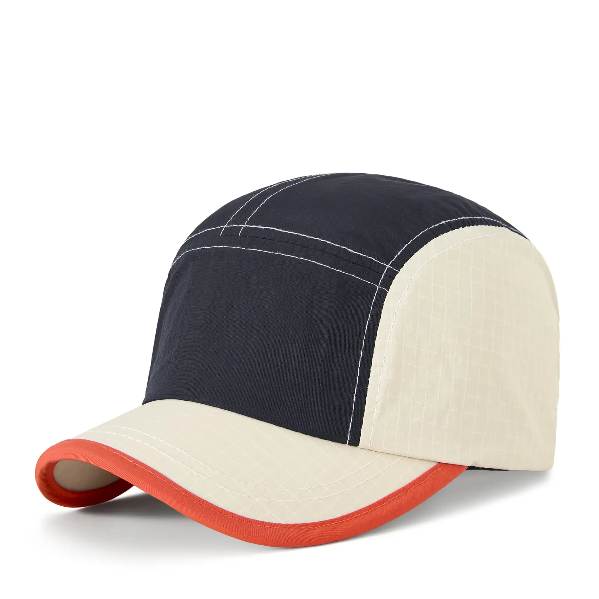 Men's Blue Grey Baseball Cap 5cm Red Bristle - Image 5