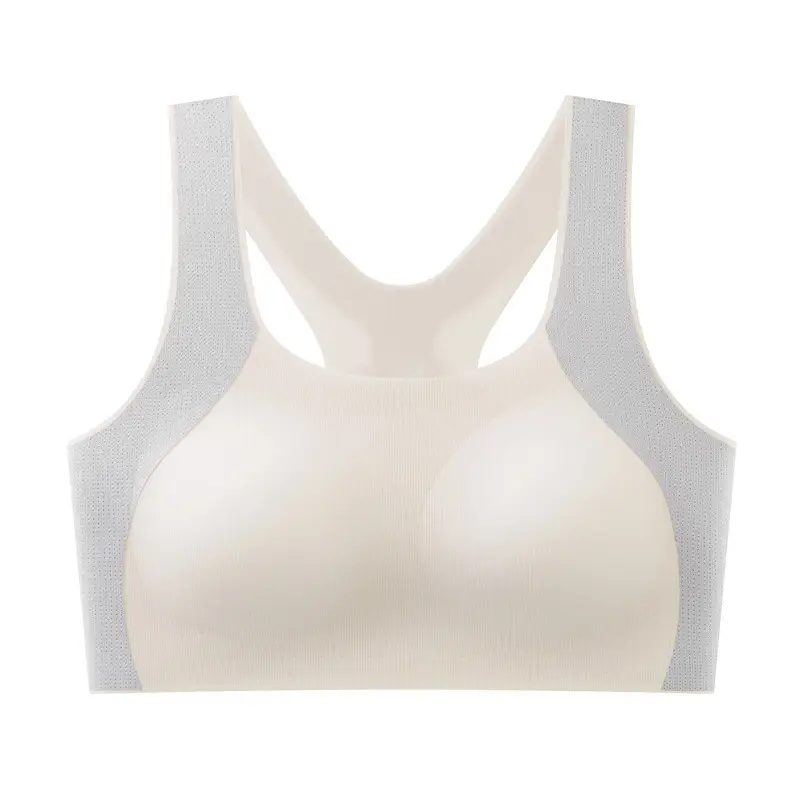 Girls' Underwear for the Adolescent Development Period, 15-Year-Old Sports Shock-Proof Vest-Style Bra for Junior High School Students -1 Developmental Period Underwear
