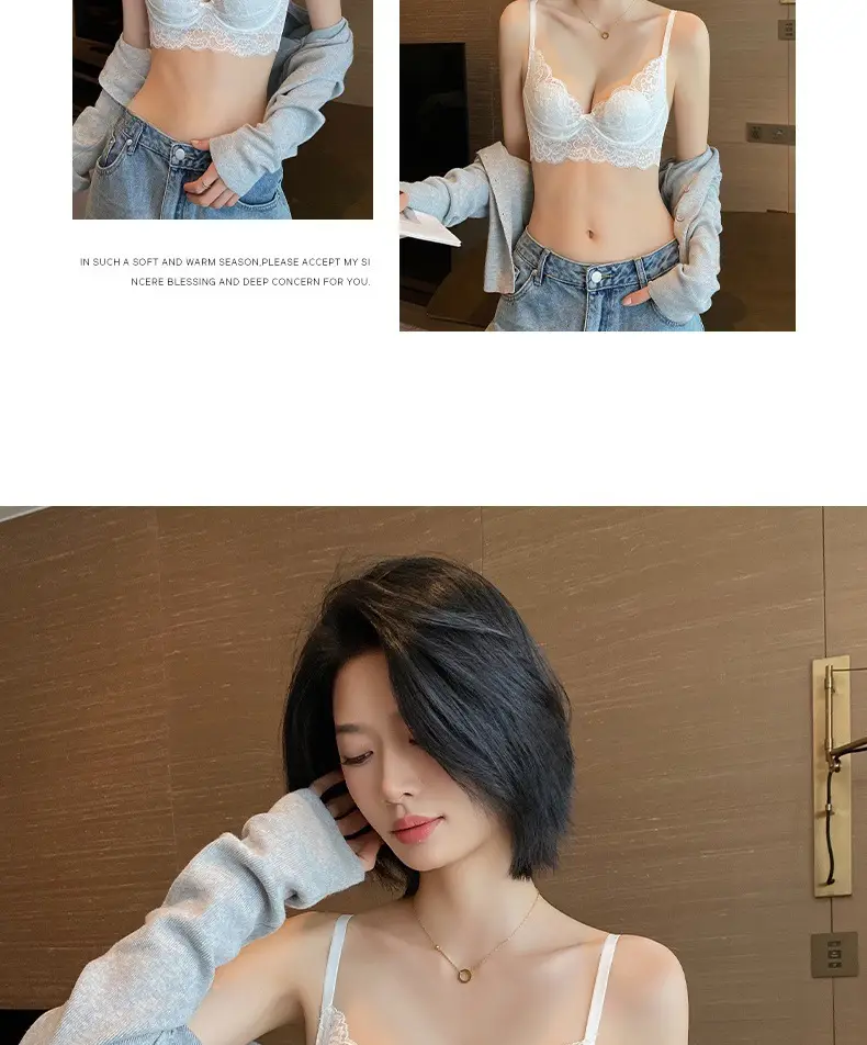 Black Lace Bra Large Bust Anti-Sagging Minimizer — feature 22
