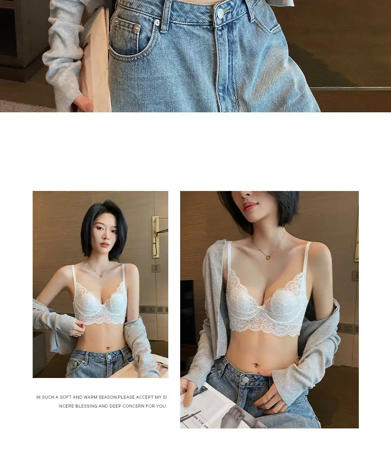 Black Lace Bra Large Bust Anti-Sagging Minimizer — feature 28