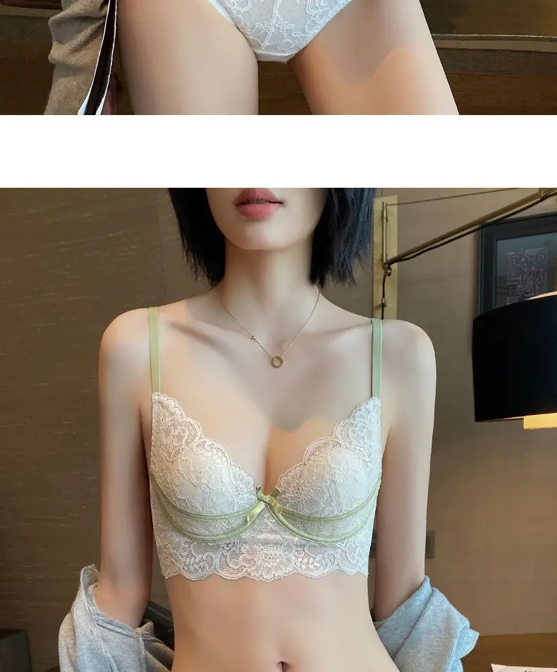 Black Lace Bra Large Bust Anti-Sagging Minimizer — feature 30