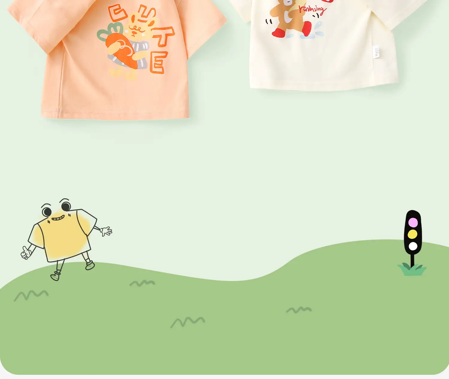Jingqi Baby White Hello Bear T-Shirt for Kids — feature 2