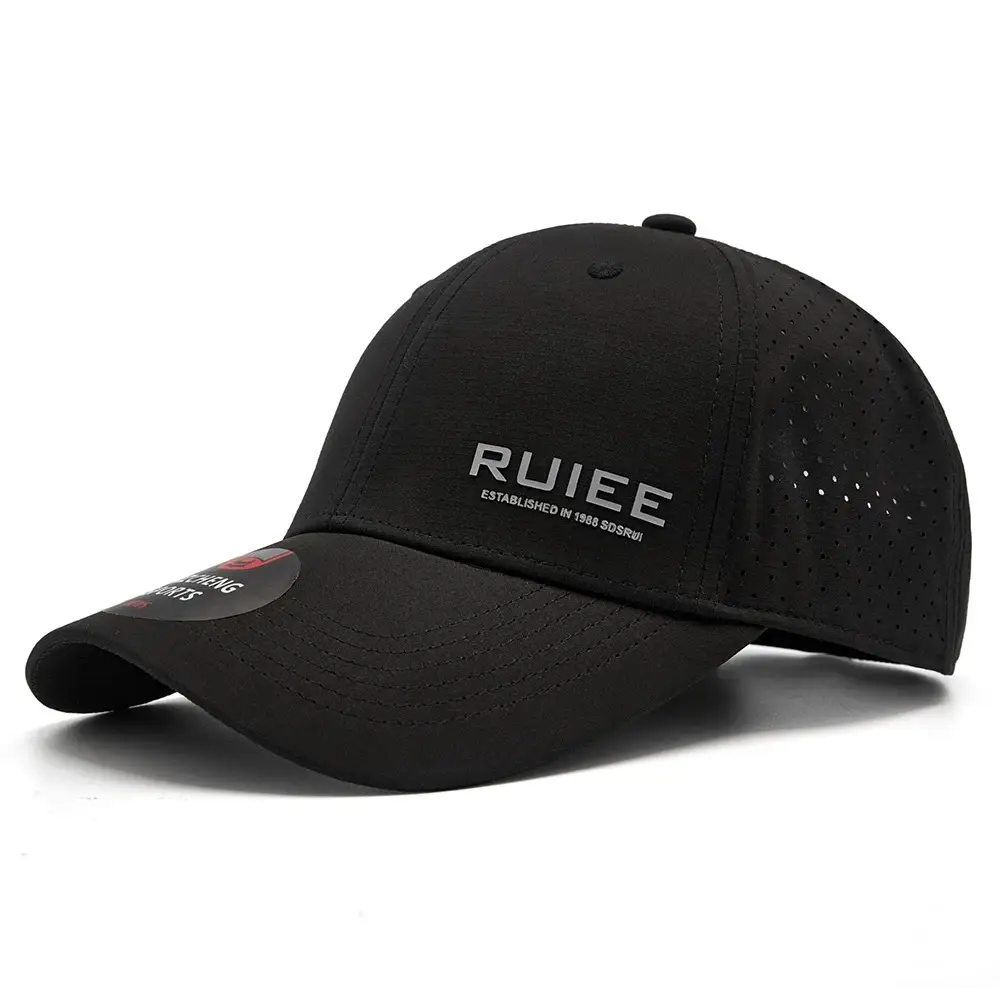 Men's Black RUIE Baseball Cap 2025 Summer