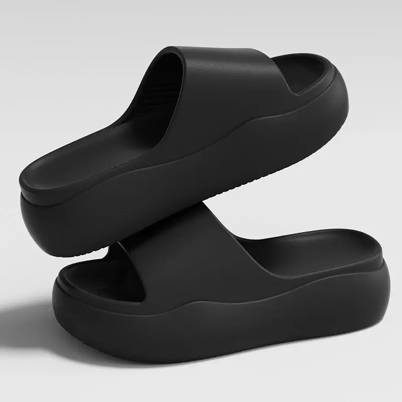 Qida Shun High-Heeled Slippers for Women to Wear Outside in Summer, Thick-Soled Sandals to Increase Height, New Style for Seaside and Beach Travel - Image 4
