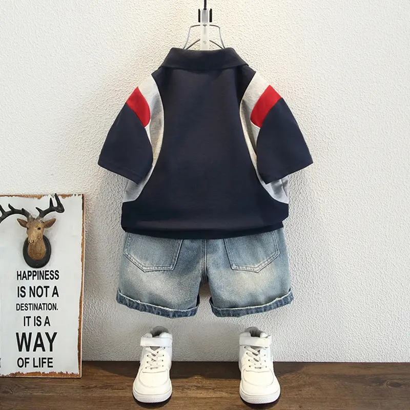 Children's Navy Polo Shirt Short Sleeve 2025 - Image 3