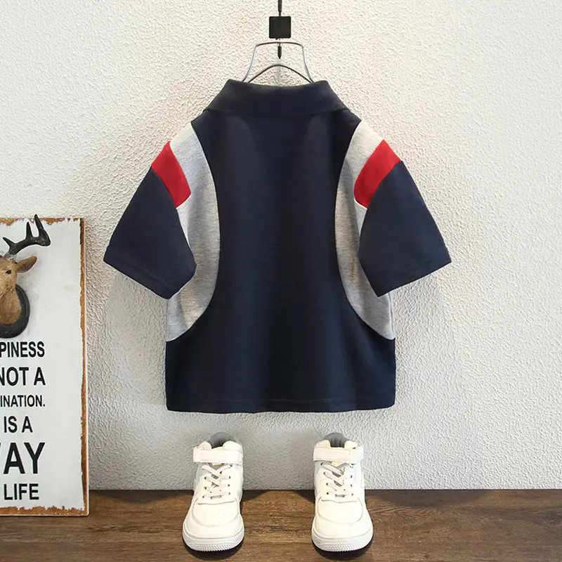 Children's Navy Polo Shirt Short Sleeve 2025 - Image 4