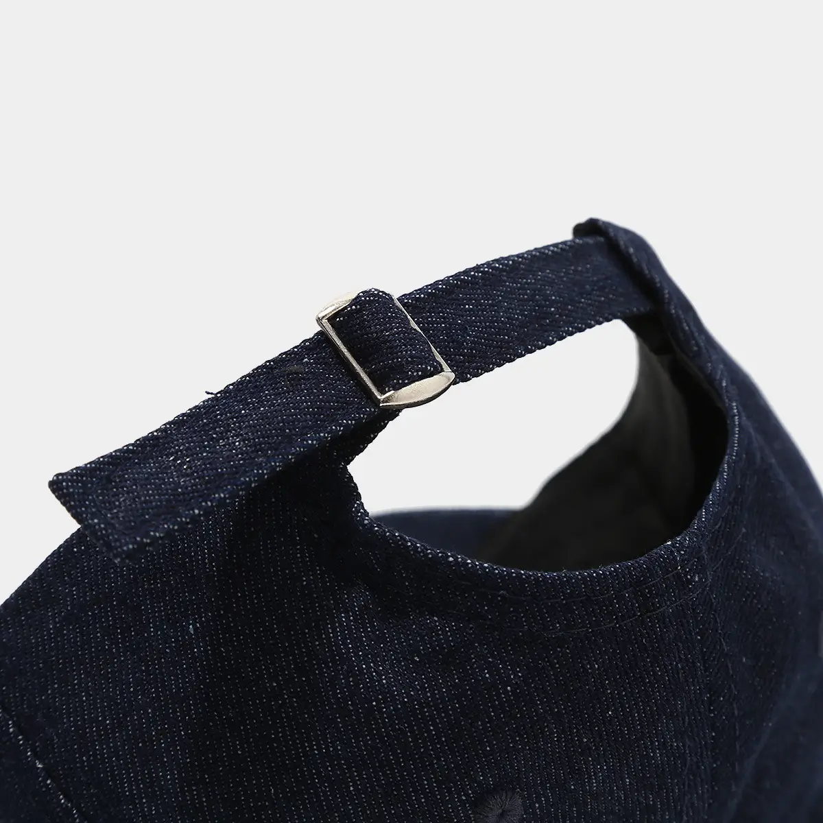 Distressed Denim Dog Ears Baseball Cap Navy Blue — feature 10