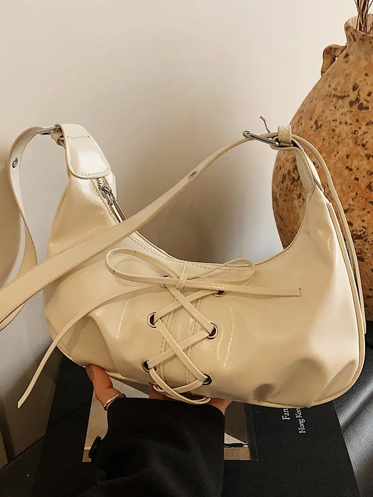 Elegant Lace-Up Bow Shoulder Bag for Women - Image 6