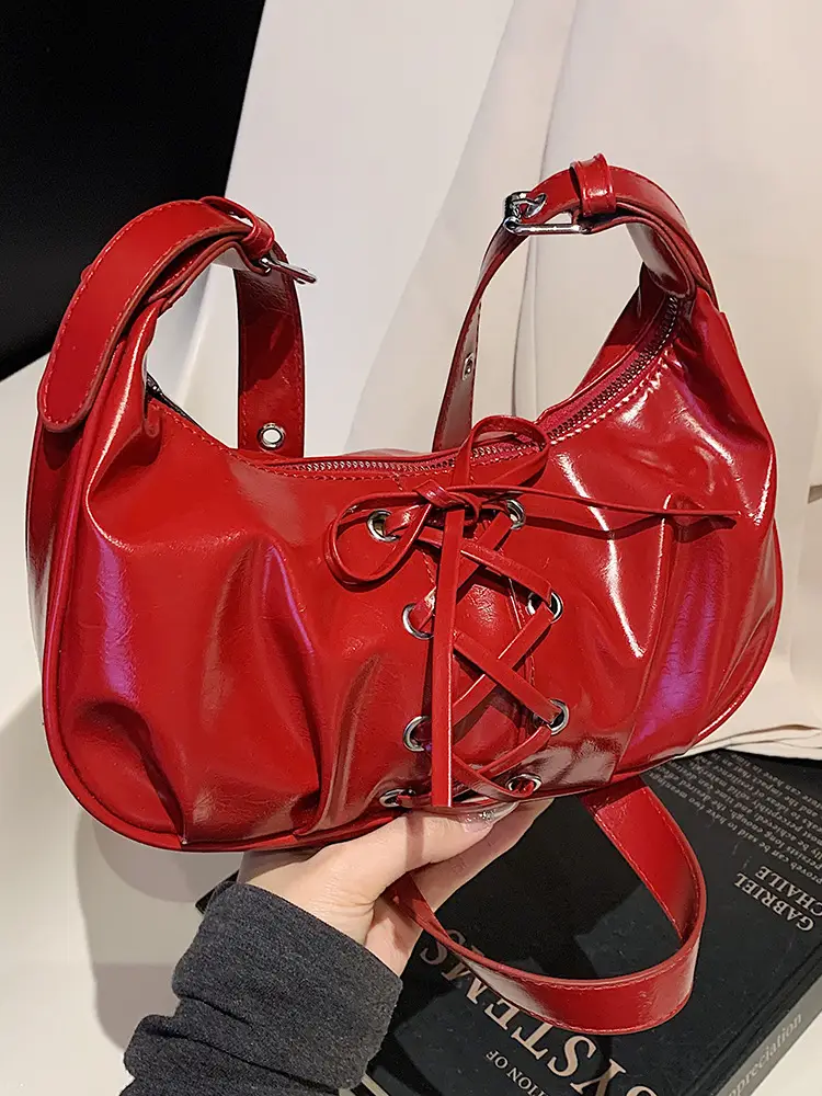 Elegant Lace-Up Bow Shoulder Bag for Women - Image 7