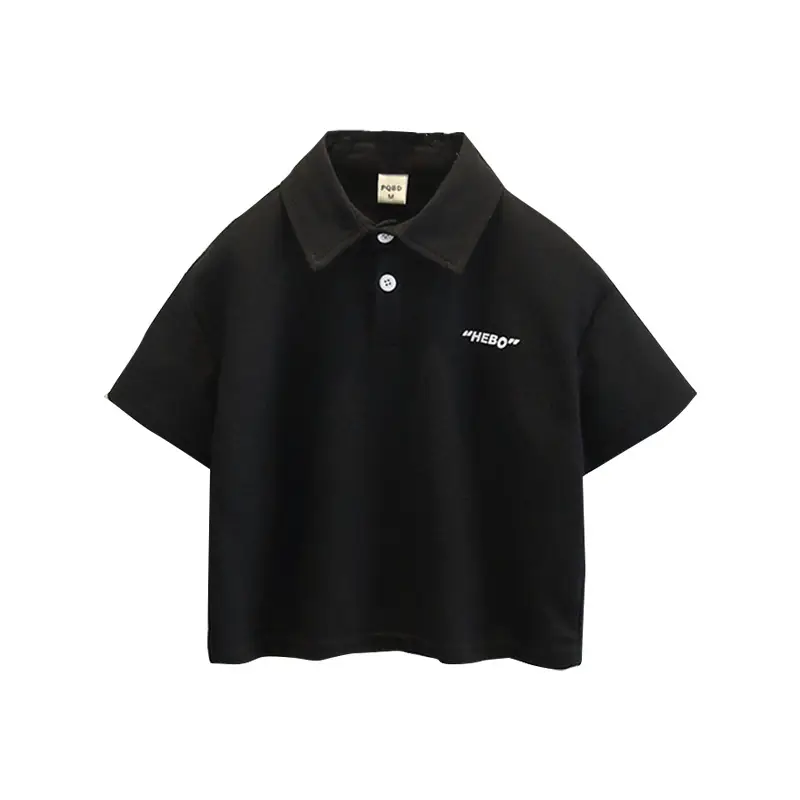 Boys Black Polo T-Shirt 2025 Summer - Image 6