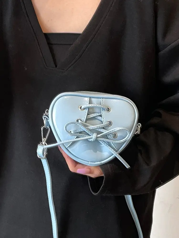 Korean Ins Heart Small Bag for Women Yellow
