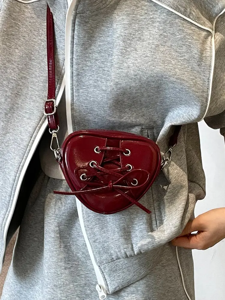 Korean Ins Heart Small Bag for Women Yellow