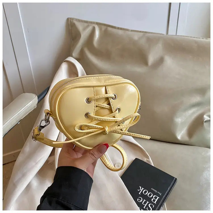 Korean Ins Heart Small Bag for Women Yellow — feature 33