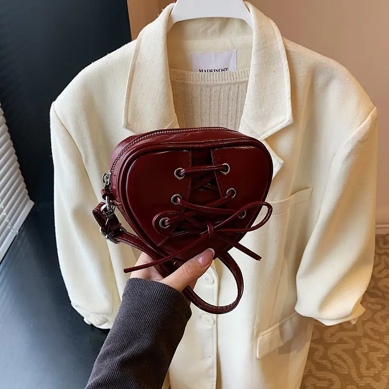 Korean Ins Heart Small Bag for Women Yellow