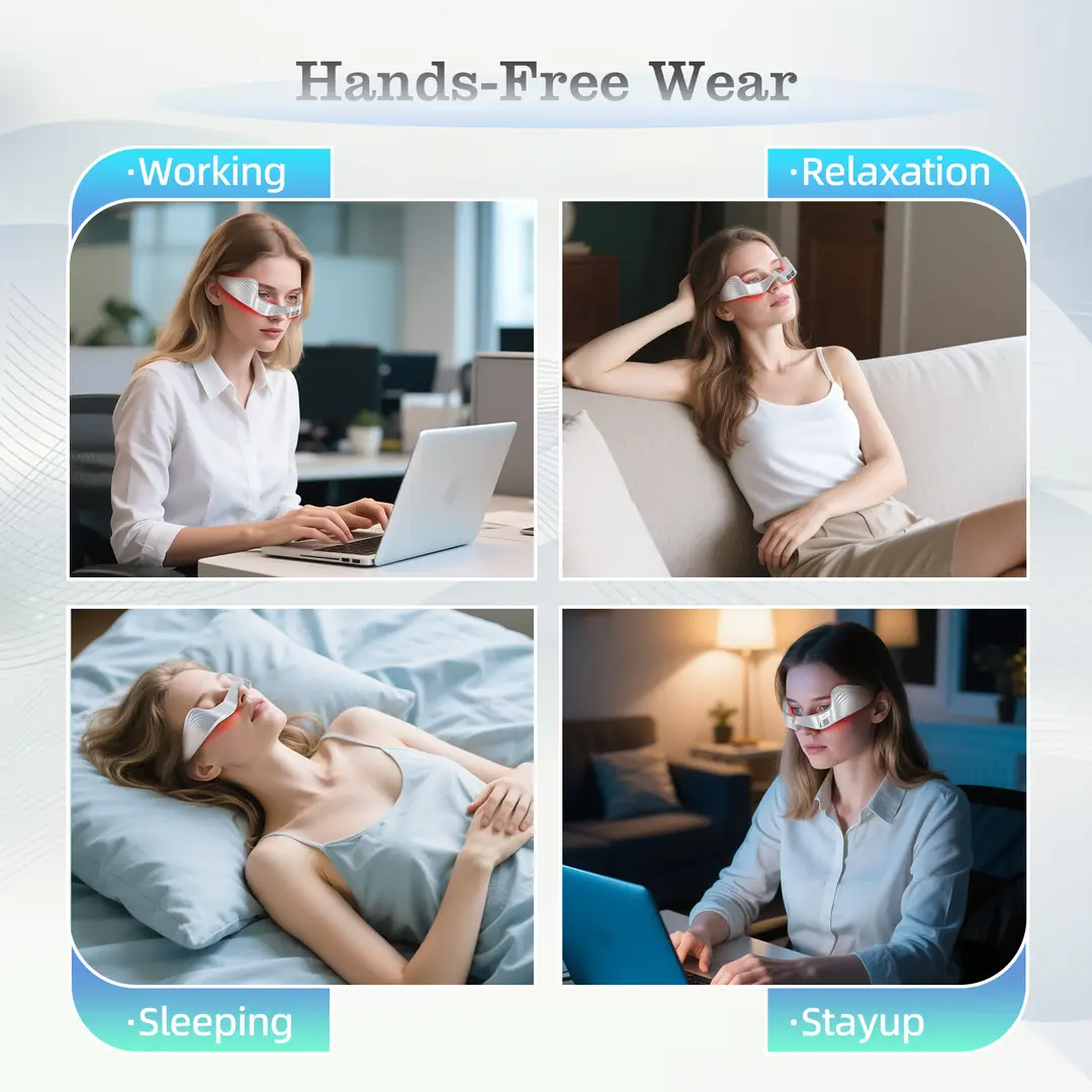 Cross-Border Hot-Selling Beauty Eye Device, Ems Microcurrent Eye Care Device, Home-Use Eye Massager, Essence Introduction, Red Light Therapy