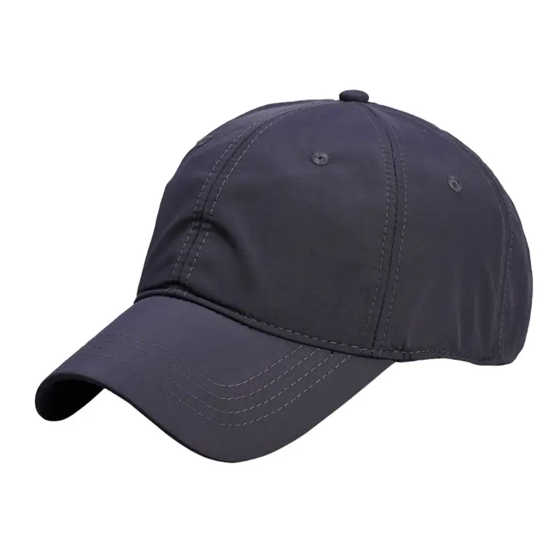 Japanese-style Unprinted Baseball Cap Navy Blue - Image 10