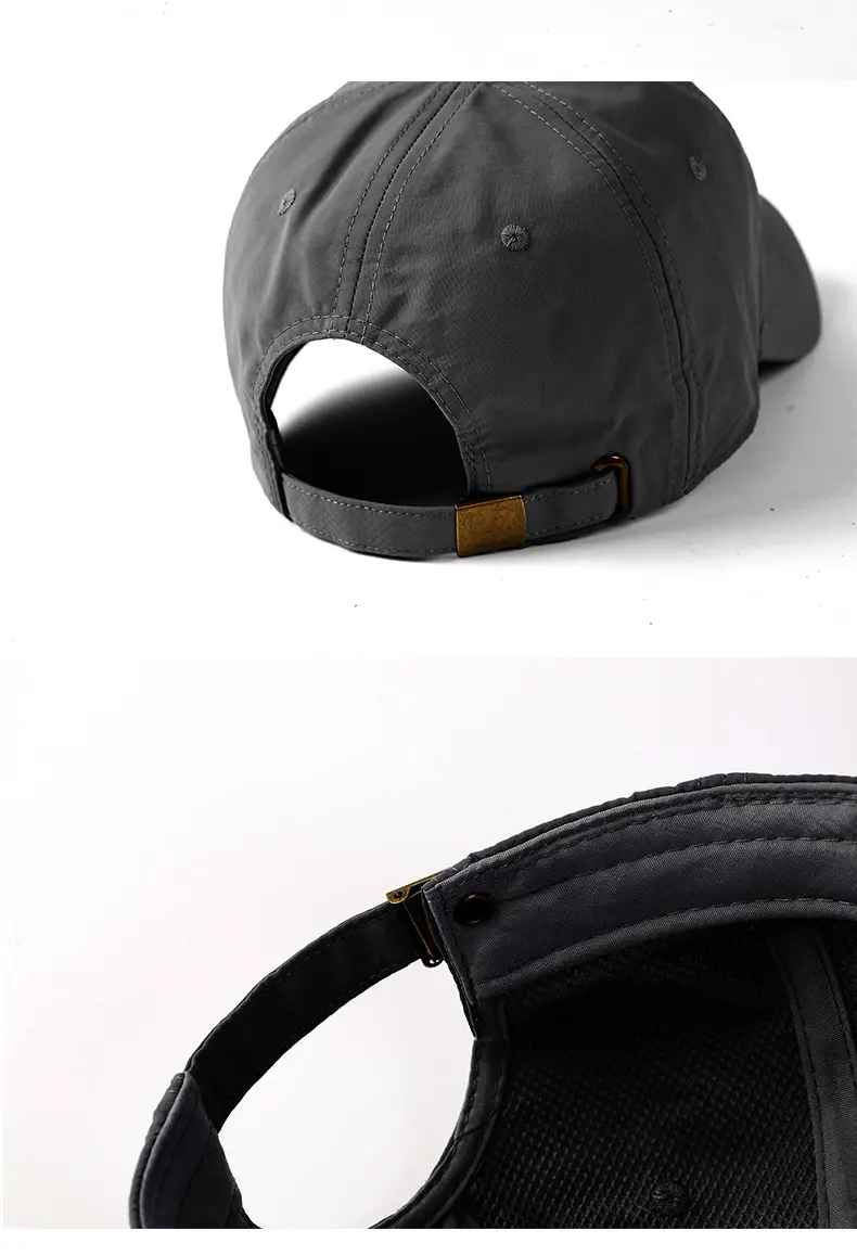Japanese-style Unprinted Baseball Cap Navy Blue — feature 7