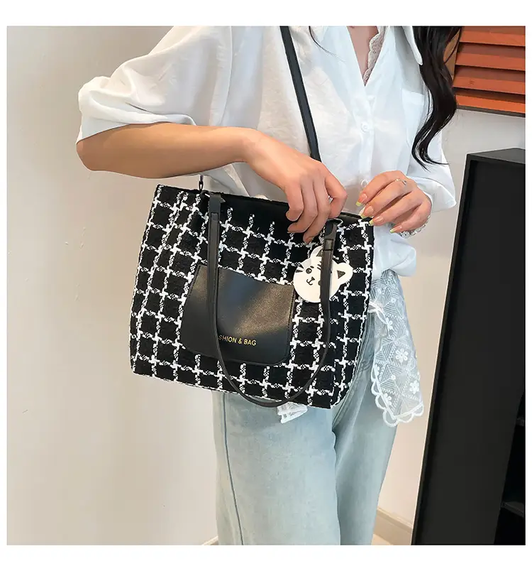 Women's Plaid Shoulder Bag Large Capacity 2025 — feature 23