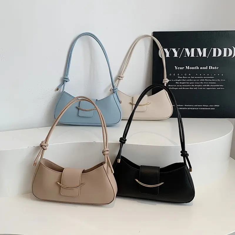 Women's Light Blue Underarm Crossbody Bag - Image 6