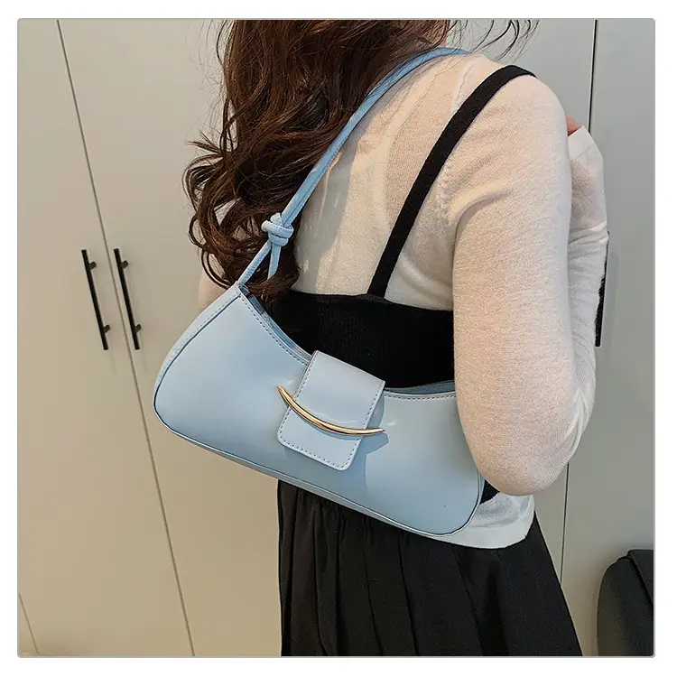 Women's Light Blue Underarm Crossbody Bag — feature 11