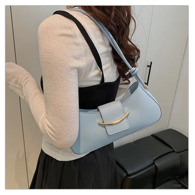 Women's Light Blue Underarm Crossbody Bag — feature 13