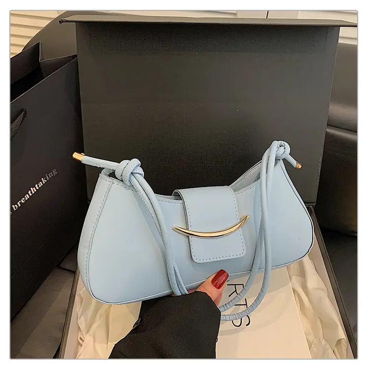Women's Light Blue Underarm Crossbody Bag — feature 21
