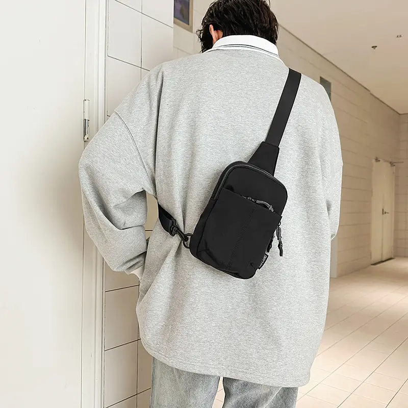 Korean Style Purple Black Crossbody Bag for Women - Image 8