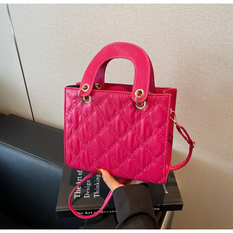 Pink Quilted Shoulder Bag for Women 2025 - Image 4