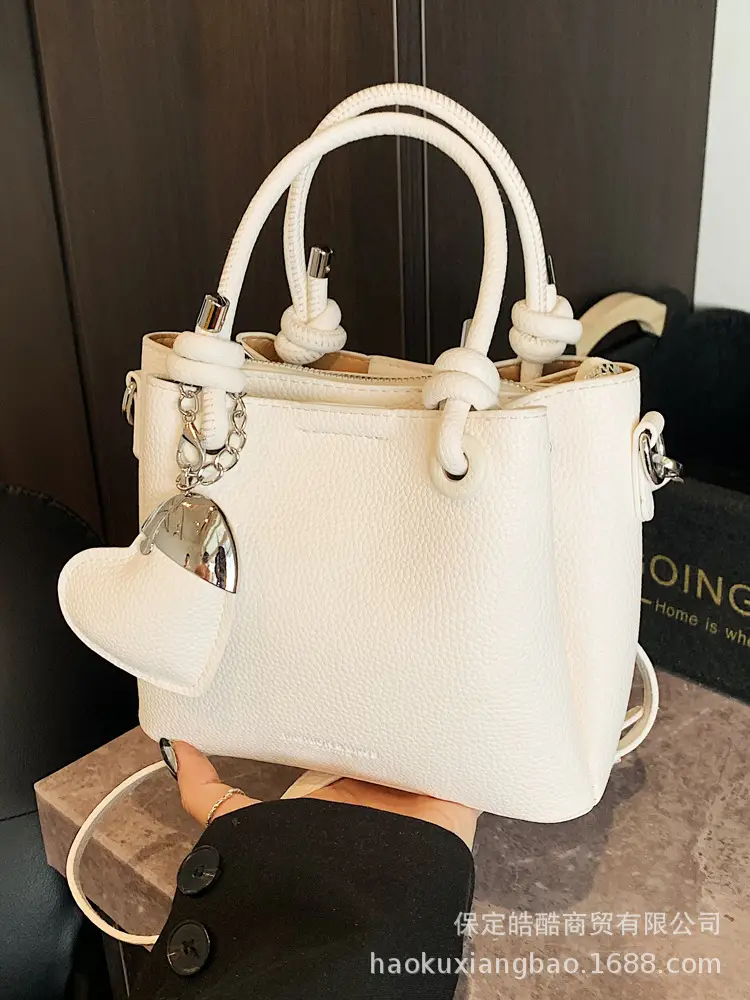 2025 Summer White Leather Shoulder Crossbody Bag - Image 4