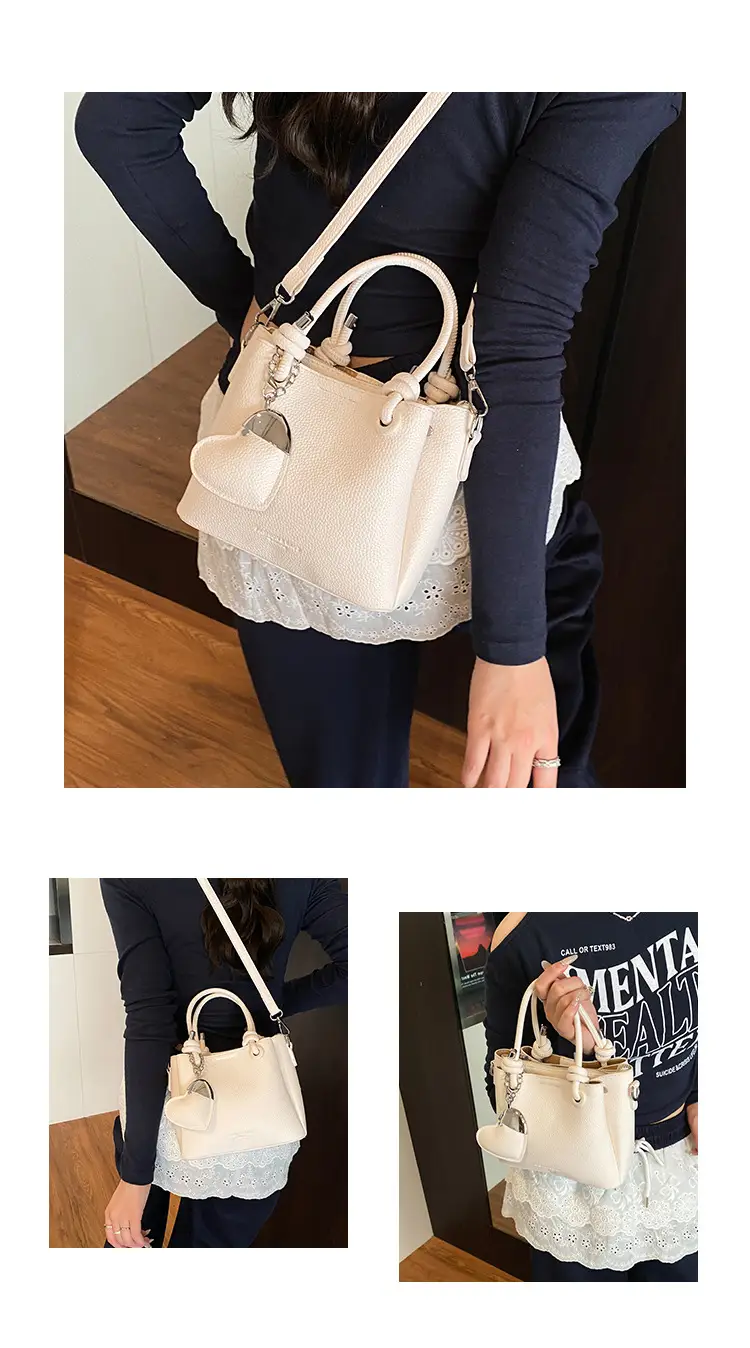 2025 Summer White Leather Shoulder Crossbody Bag — feature 12