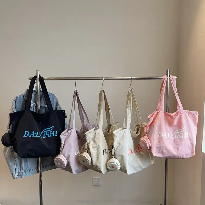 Korean Drawstring Canvas Tote Bag with Brand Logo - Image 8