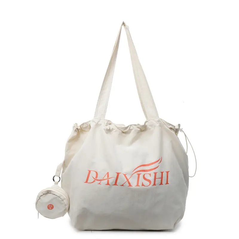 Korean Drawstring Canvas Tote Bag with Brand Logo - Image 10