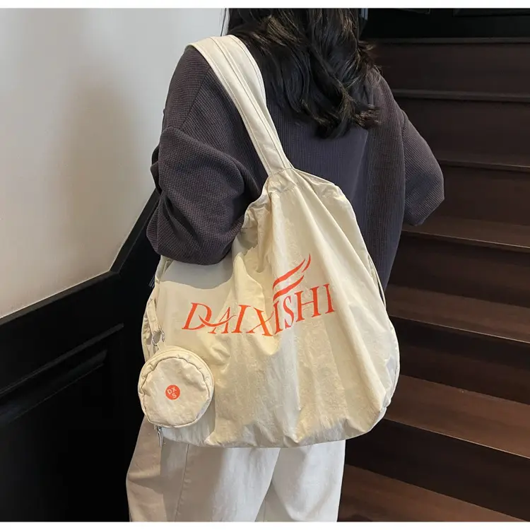 Korean Drawstring Canvas Tote Bag with Brand Logo — feature 16